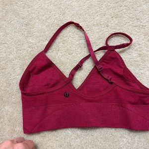 Lululemon V neck sports bra (size 6)